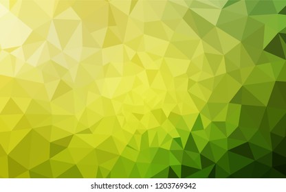 Light Green, Yellow vector abstract mosaic backdrop. Colorful illustration in abstract style with triangles. A completely new design for your leaflet.