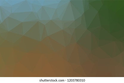 Light Green, Yellow vector abstract mosaic pattern. Creative illustration in halftone style with gradient. Brand new style for your business design.