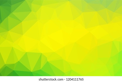 Light Green, Yellow vector abstract polygonal cover. A completely new color illustration in a vague style. A completely new template for your business design.