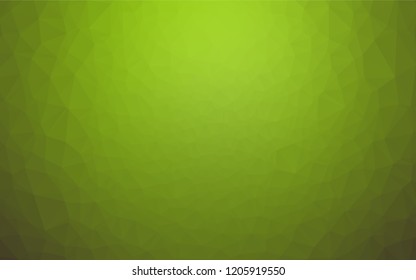 Light Green, Yellow vector abstract mosaic backdrop. A sample with polygonal shapes. Triangular pattern for your business design.