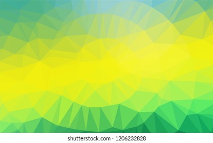 Light Green, Yellow vector abstract polygonal texture. Glitter abstract illustration with an elegant design. A new texture for your design.