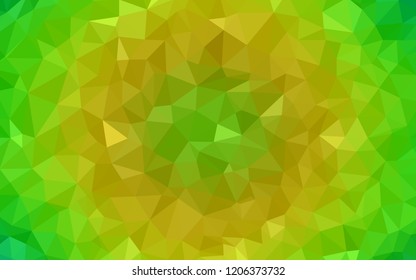 Light Green, Yellow vector abstract mosaic pattern. Geometric illustration in Origami style with gradient.  Pattern for a brand book's backdrop.