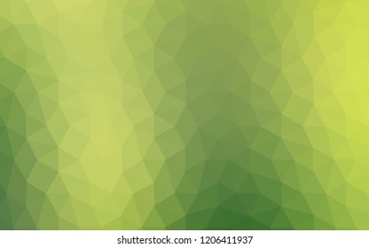 Light Green, Yellow vector abstract mosaic background. Shining polygonal illustration, which consist of triangles. New template for your brand book.