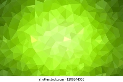 Light Green, Yellow vector abstract mosaic backdrop. Colorful illustration in polygonal style with gradient. Brand new style for your business design.