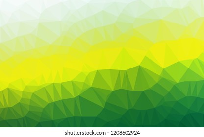 Light Green, Yellow vector abstract mosaic background. Brand new colored illustration in blurry style with gradient. The completely new template can be used for your brand book.