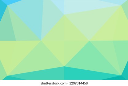 Light Green, Yellow vector abstract mosaic pattern. Modern geometrical abstract illustration with gradient. The completely new template can be used for your brand book.