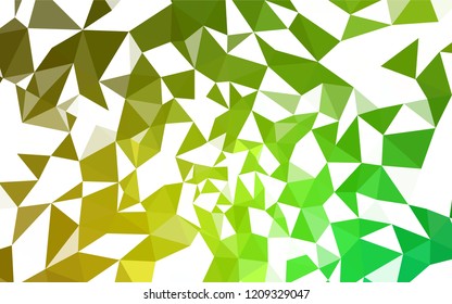 Light Green, Yellow vector abstract polygonal pattern. Creative geometric illustration in Origami style with gradient. Best triangular design for your business.