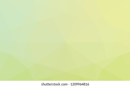 Light Green, Yellow vector abstract polygonal cover. Shining illustration, which consist of triangles. The best triangular design for your business.