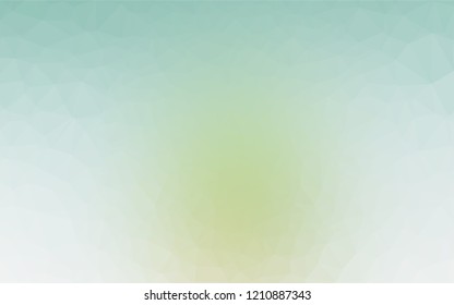 Light Green, Yellow vector abstract polygonal layout. Creative geometric illustration in Origami style with gradient. Brand new style for your business design.