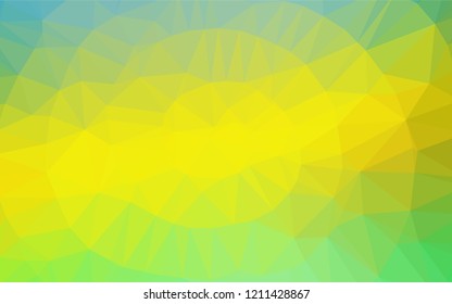 Light Green, Yellow vector abstract mosaic backdrop. A vague abstract illustration with gradient. The template can be used as a background for cell phones.