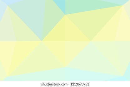 Light Green, Yellow vector abstract polygonal cover. Colorful illustration in abstract style with gradient. The best triangular design for your business.