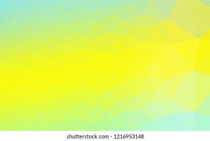 Light Green, Yellow vector abstract mosaic pattern. Creative geometric illustration in Origami style with gradient. A completely new design for your business.