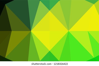 Light Green, Yellow vector abstract polygonal layout. Glitter abstract illustration with an elegant design. The elegant pattern can be used as part of a brand book.