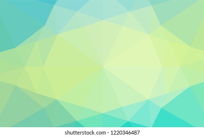 Light Green, Yellow vector abstract polygonal layout. Geometric illustration in Origami style with gradient.  The completely new template can be used for your brand book.