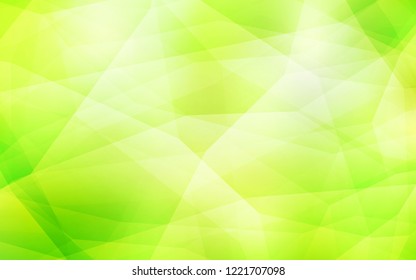 Light Green, Yellow vector abstract polygonal template. Colorful illustration in abstract style with triangles. Completely new template for your banner.