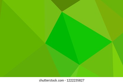 Light Green, Yellow vector abstract polygonal background. Creative illustration in halftone style with triangles. Best triangular design for your business.
