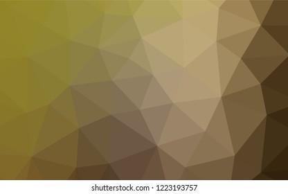Light Green, Yellow vector abstract mosaic background. Geometric illustration in Origami style with gradient.  A completely new design for your business.