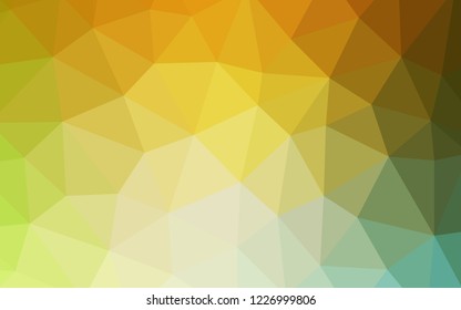 Light Green, Yellow vector abstract polygonal background. Colorful abstract illustration with triangles. Triangular pattern for your design.