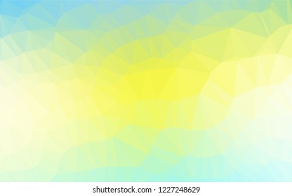 Light Green, Yellow vector abstract mosaic background. Creative geometric illustration in Origami style with gradient. The completely new template can be used for your brand book.