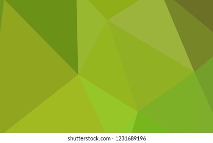 Light Green, Yellow vector abstract mosaic background. Creative illustration in halftone style with triangles. A new texture for your web site.