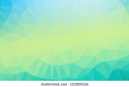 Light Green, Yellow vector abstract polygonal layout. Glitter abstract illustration with an elegant design. Brand new design for your business.