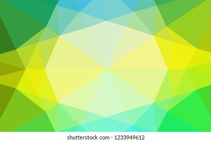 Light Green, Yellow vector abstract mosaic background. Creative illustration in halftone style with gradient. The completely new template can be used for your brand book.
