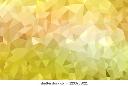 Light Green, Yellow vector abstract mosaic background. Triangular geometric sample with gradient.  Polygonal design for your web site.