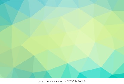Light Green, Yellow vector abstract polygonal texture. Shining colored illustration in a Brand new style. Brand new design for your business.