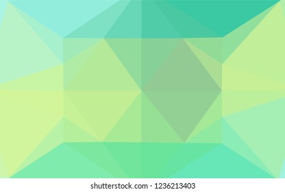 Light Green, Yellow vector abstract polygonal cover. A completely new color illustration in a vague style. The completely new template can be used for your brand book.