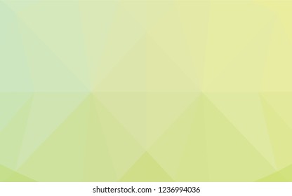 Light Green, Yellow vector abstract mosaic pattern. Shining illustration, which consist of triangles. The polygonal design can be used for your web site.