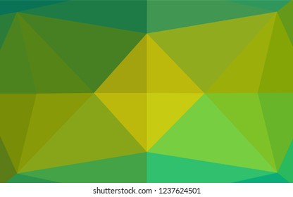 Light Green, Yellow vector abstract mosaic background. A vague abstract illustration with gradient. Brand new style for your business design.