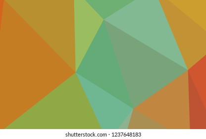 Light Green, Yellow vector abstract mosaic pattern. Creative geometric illustration in Origami style with gradient. Pattern for a brand book's backdrop.