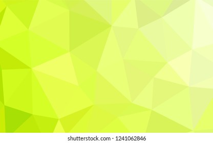 Light Green, Yellow vector abstract polygonal pattern. Glitter abstract illustration with an elegant triangles. Brand new style for your business design.
