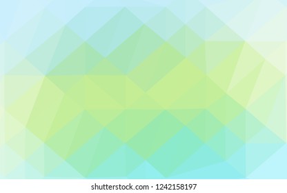Light Green, Yellow vector abstract mosaic pattern. Modern geometrical abstract illustration with gradient. The best triangular design for your business.