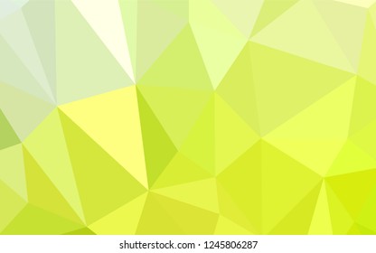 Light Green, Yellow vector abstract polygonal background. Glitter abstract illustration with an elegant triangles. Brand new style for your business design.