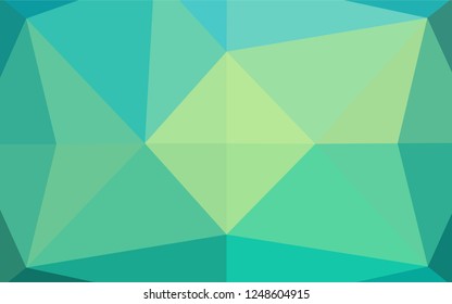 Light Green, Yellow vector abstract mosaic pattern. A sample with polygonal shapes. The polygonal design can be used for your web site.