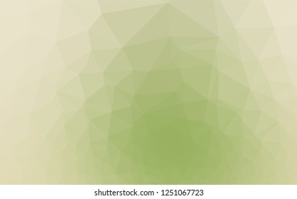Light Green, Yellow vector abstract polygonal cover. Geometric illustration in Origami style with gradient.  The elegant pattern can be used as part of a brand book.