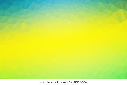 Light Green, Yellow vector abstract mosaic pattern. Creative illustration in halftone style with gradient. The textured pattern can be used for background.