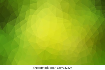Light Green, Yellow vector abstract polygonal background. Colorful abstract illustration with triangles. Textured pattern for your backgrounds.