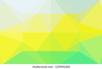 Light Green, Yellow vector abstract polygonal layout. Colorful illustration in abstract style with gradient. A new texture for your design.