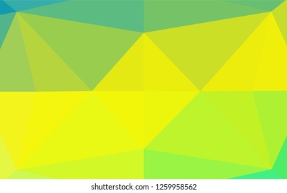 Light Green, Yellow vector abstract mosaic background. A sample with polygonal shapes. The completely new template can be used for your brand book.