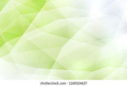 Light Green, Yellow vector abstract polygonal background. Creative illustration in halftone style with triangles. New template for your brand book.