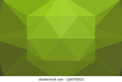 Light Green, Yellow vector abstract polygonal texture. Shining illustration, which consist of triangles. The textured pattern can be used for background.