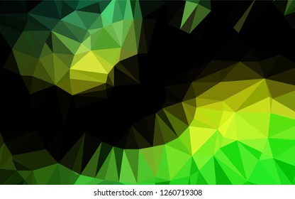 Light Green, Yellow vector abstract mosaic background. Creative illustration in halftone style with gradient. A completely new template for your business design.