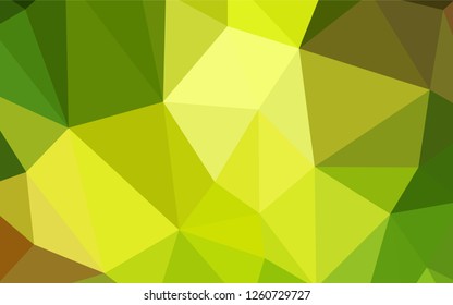 Light Green, Yellow vector abstract polygonal pattern. A sample with polygonal shapes. New template for your brand book.