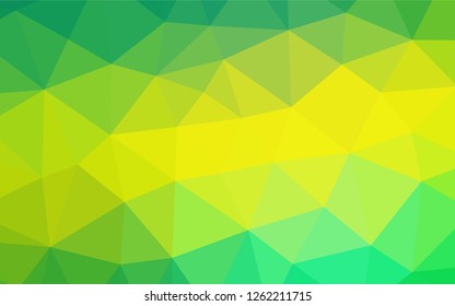Light Green, Yellow vector abstract mosaic pattern. A sample with polygonal shapes. A completely new template for your business design.