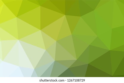 Light Green, Yellow vector abstract polygonal background. Creative illustration in halftone style with triangles. Brand new design for your business.