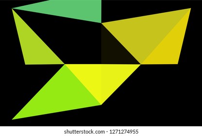 Light Green, Yellow vector abstract polygonal texture. A vague abstract illustration with gradient. The best triangular design for your business.