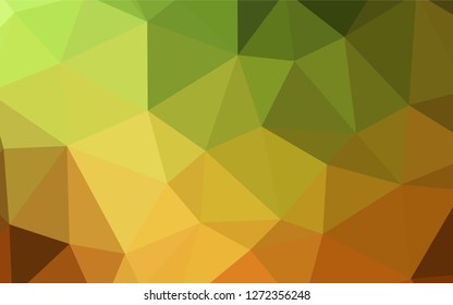 Light Green, Yellow vector abstract polygonal template. Polygonal abstract illustration with gradient. Textured pattern for your backgrounds.