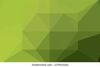 Light Green, Yellow vector abstract polygonal cover. Brand new colored illustration in blurry style with gradient. The polygonal design can be used for your web site.